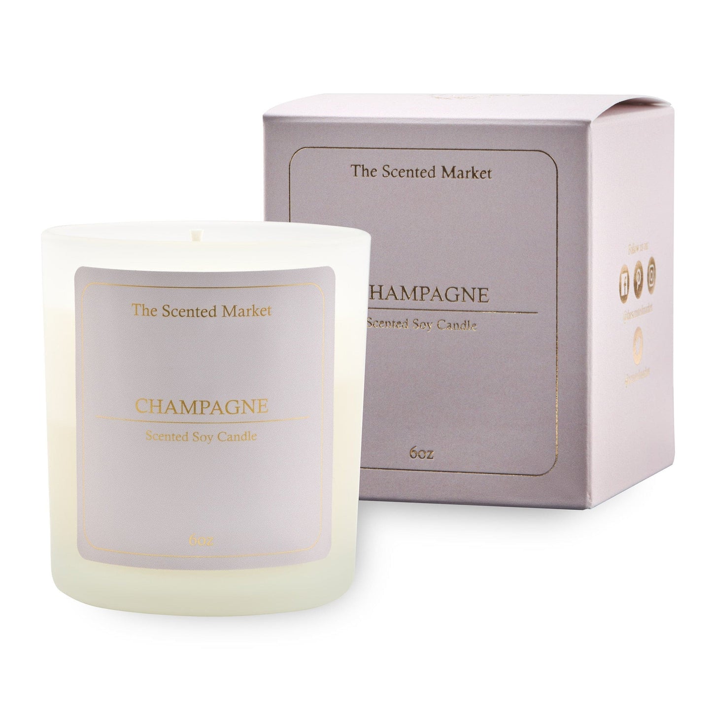 CHAMPAGNE Soy Wax Candle 6 oz - The Scented Market