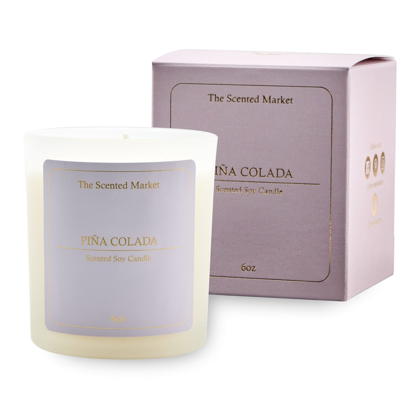 PIÑA COLADA Soy Wax Candle 6 oz - The Scented Market