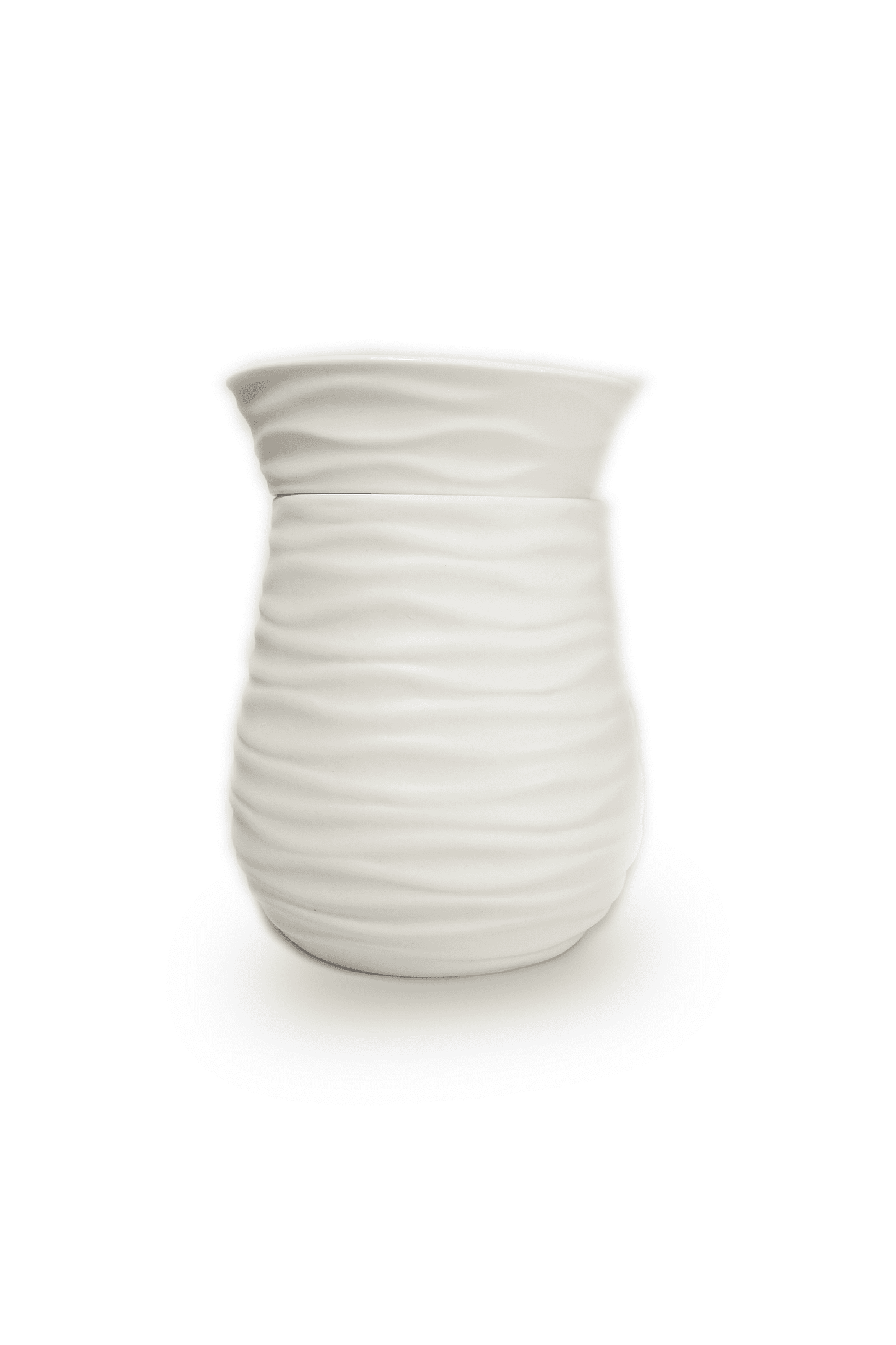 Wax Melter / Warmer Large - Matte White Swirl - The Scented Market