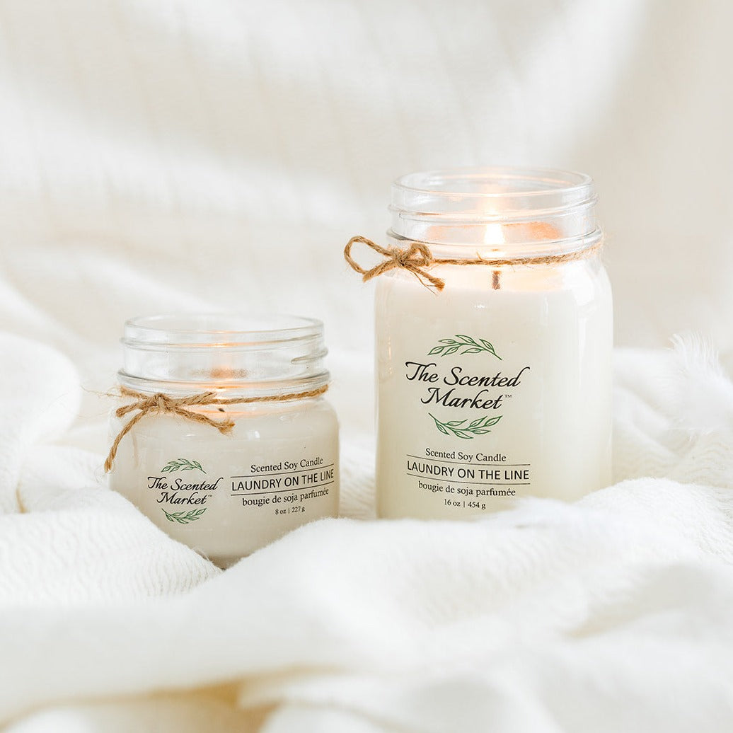 LAUNDRY ON THE LINE Soy Wax Candle 8 oz - The Scented Market