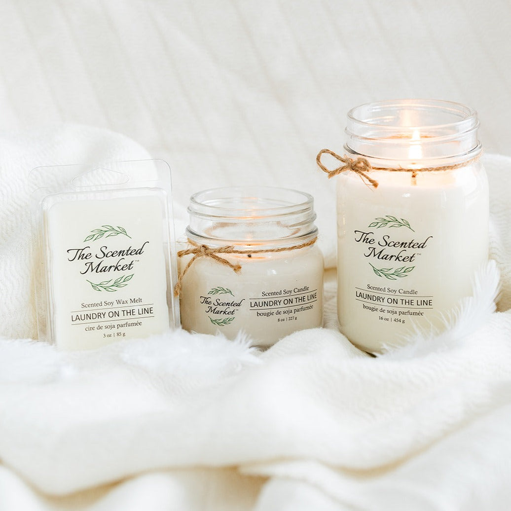 LAUNDRY ON THE LINE Soy Wax Candle 16 oz - The Scented Market
