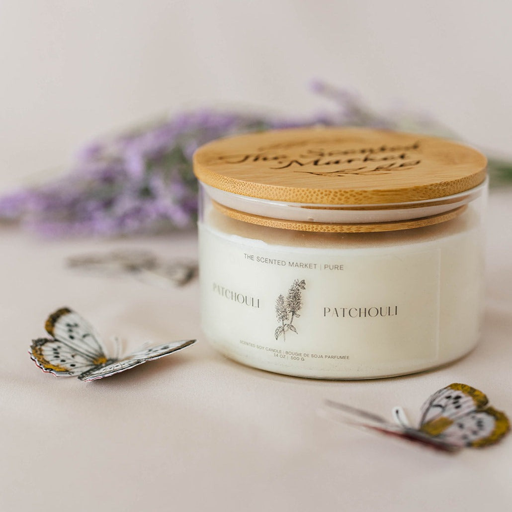 Pure PATCHOULI Soy Wax Candle 14 oz - The Scented Market