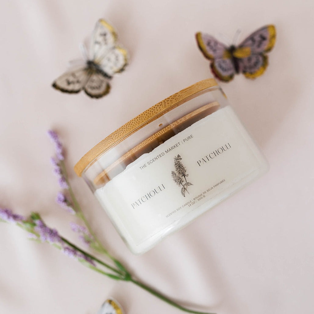 Pure PATCHOULI Soy Wax Candle 14 oz - The Scented Market