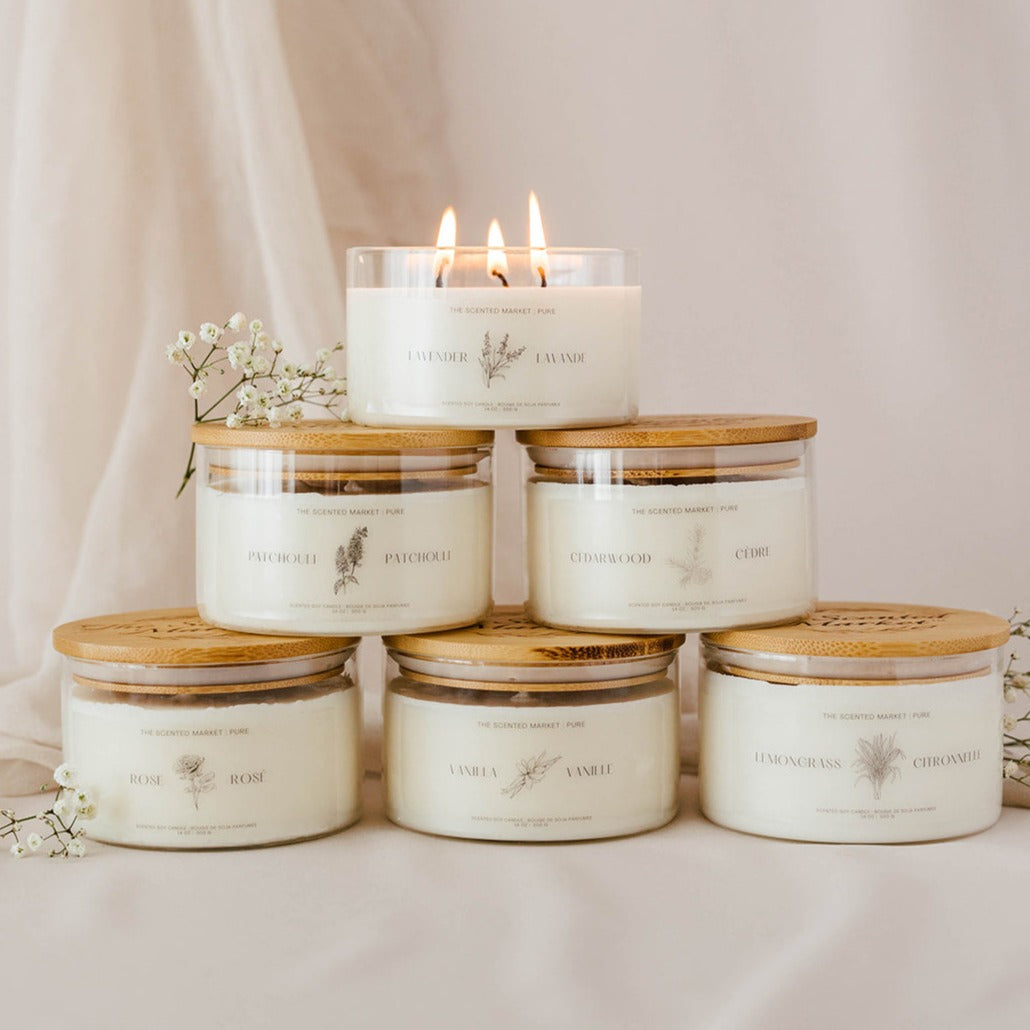 Pure LAVENDER Soy Wax Candle 14 oz - The Scented Market