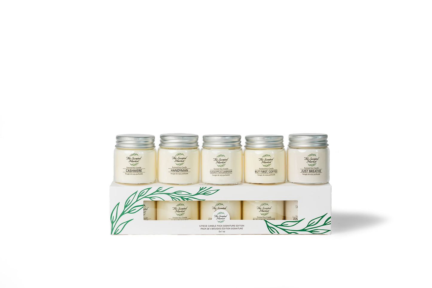 Signature Candle Sample 5-Pack – Best-Selling Scents, Clean Soy Wax