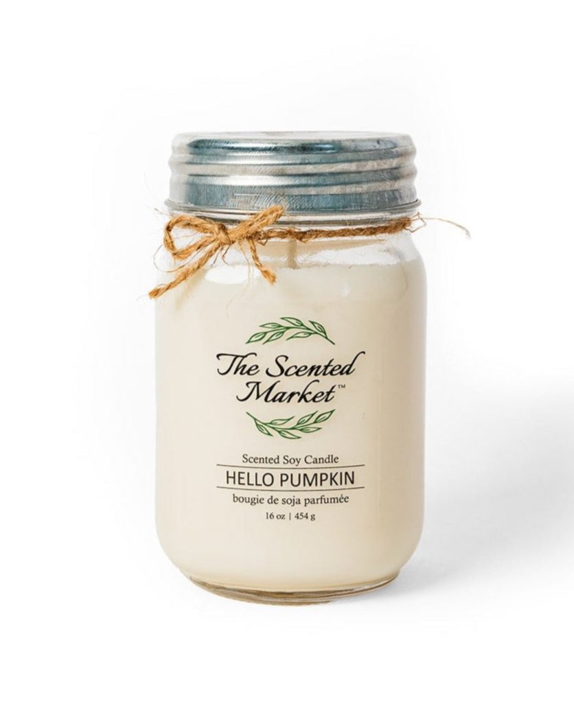 HELLO PUMPKIN Soy Wax Candle 16 oz - The Scented Market