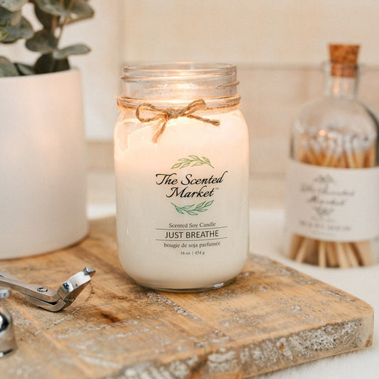 JUST BREATHE Soy Wax Candle 16 oz - The Scented Market