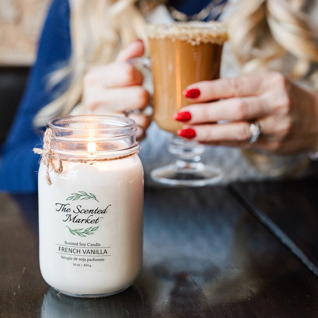 FRENCH VANILLA Soy Wax Candle 16 oz - The Scented Market