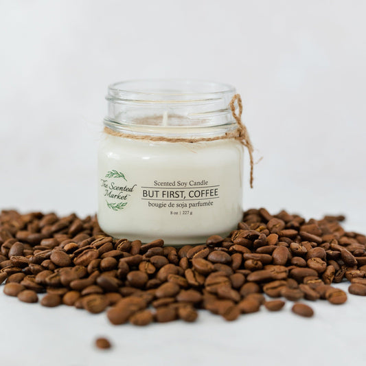 BUT FIRST, COFFEE Soy Wax Candle 8 oz - The Scented Market