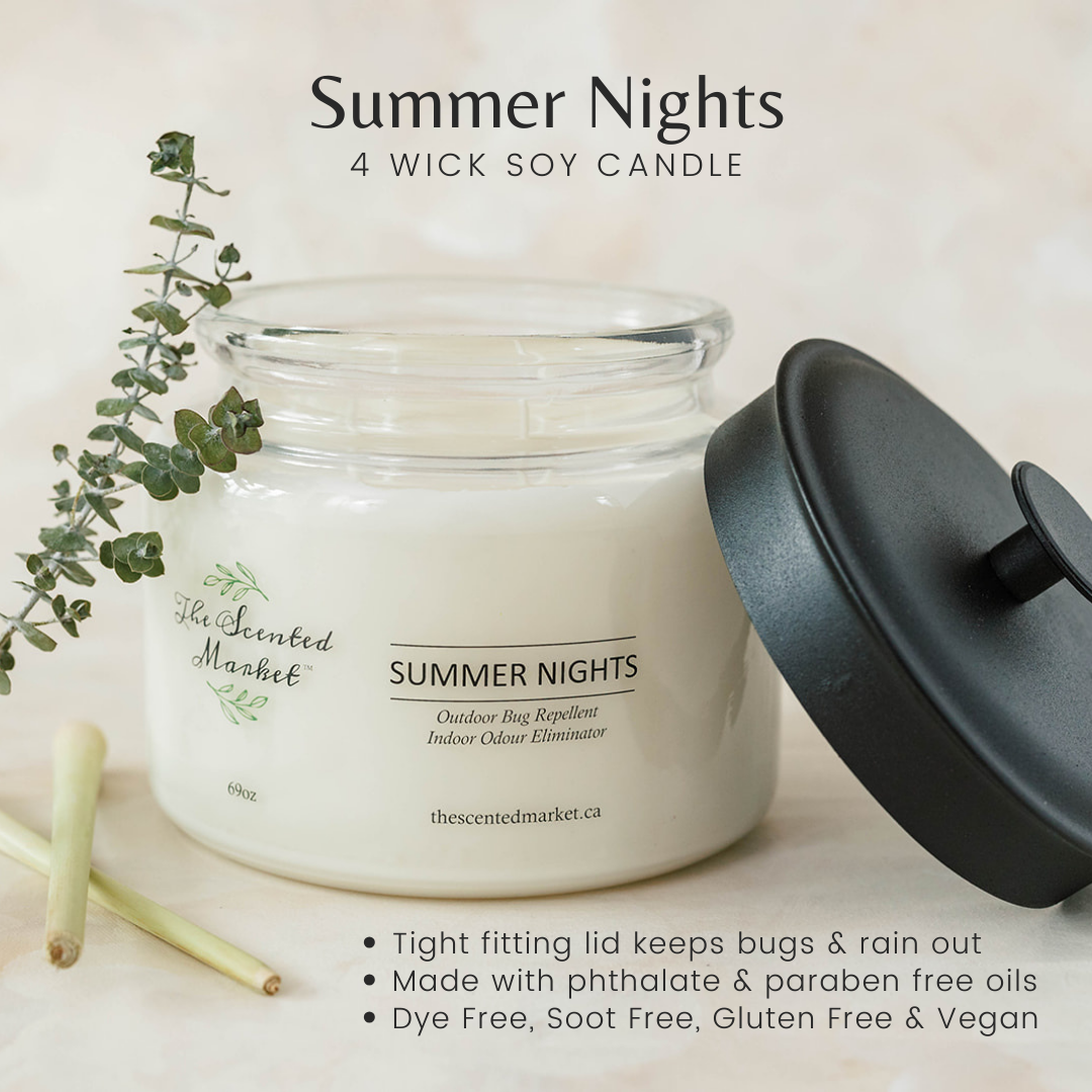 SUMMER NIGHTS 4 WICK SOY WAX CANDLE - The Scented Market