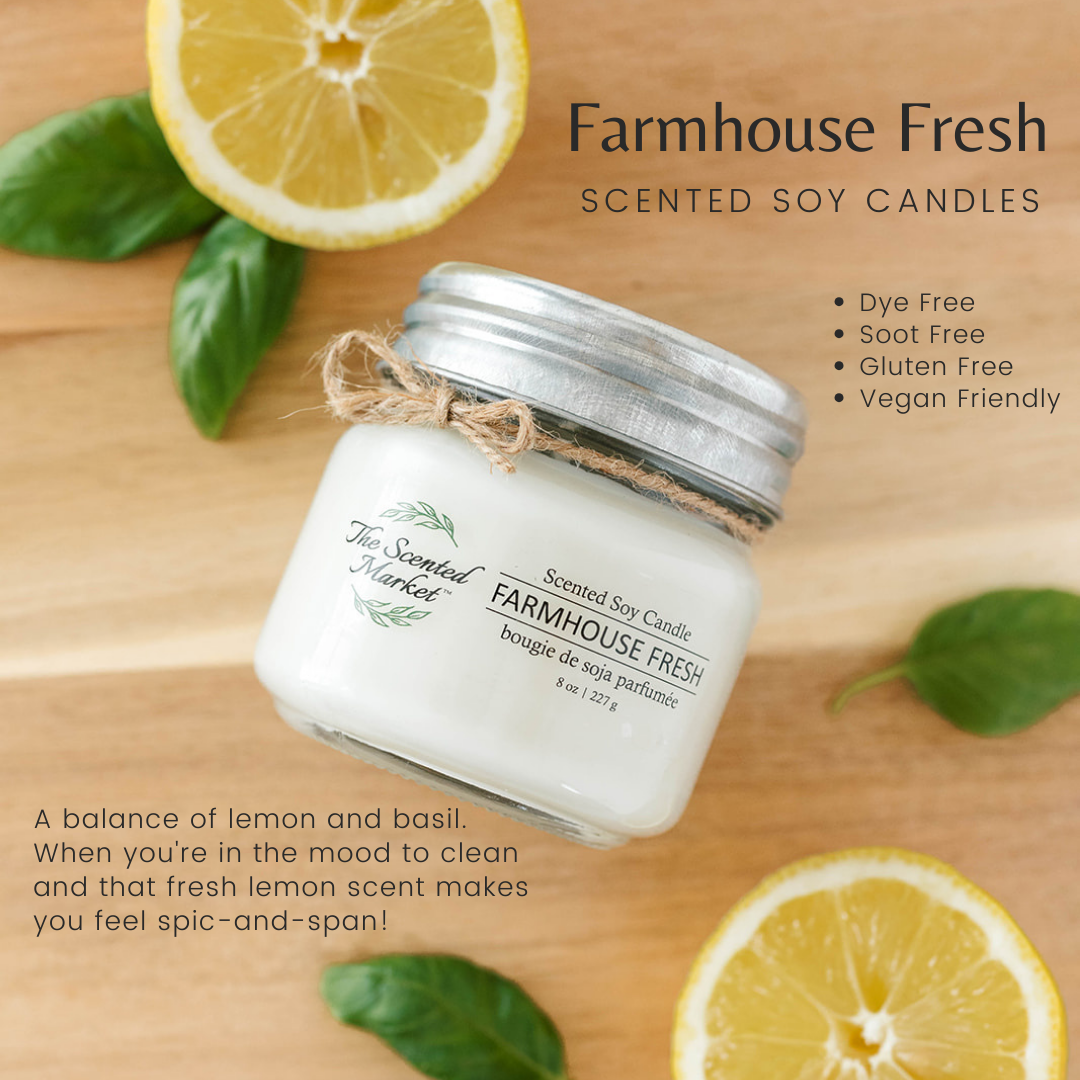 FARMHOUSE FRESH Soy Wax Candle 8 oz - The Scented Market Candles