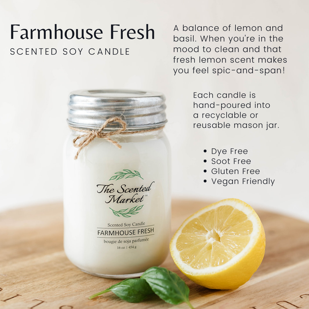 FARMHOUSE FRESH Soy Wax Candle 16 oz - The Scented Market