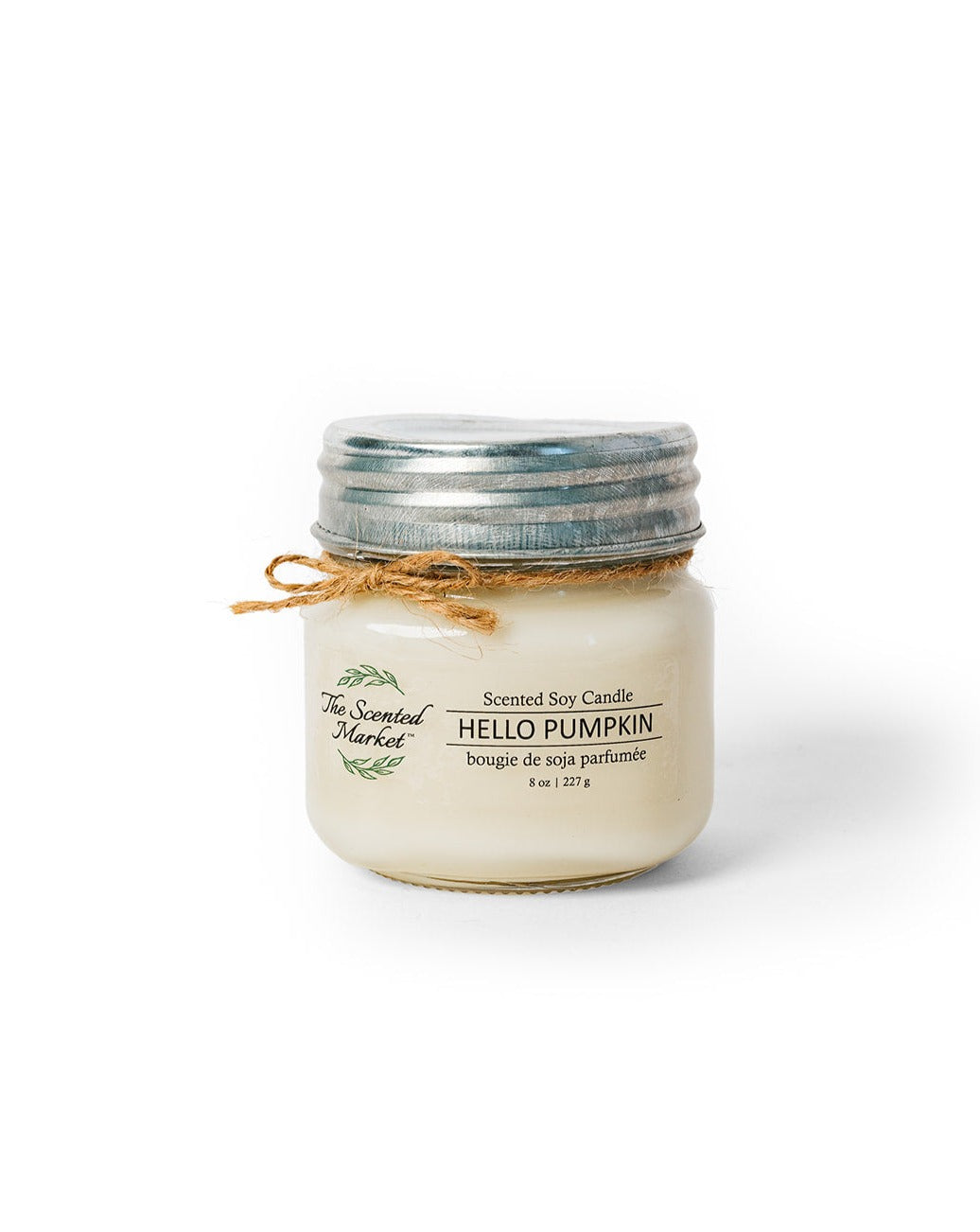 HELLO PUMPKIN Soy Wax Candle 8 oz - The Scented Market Candles