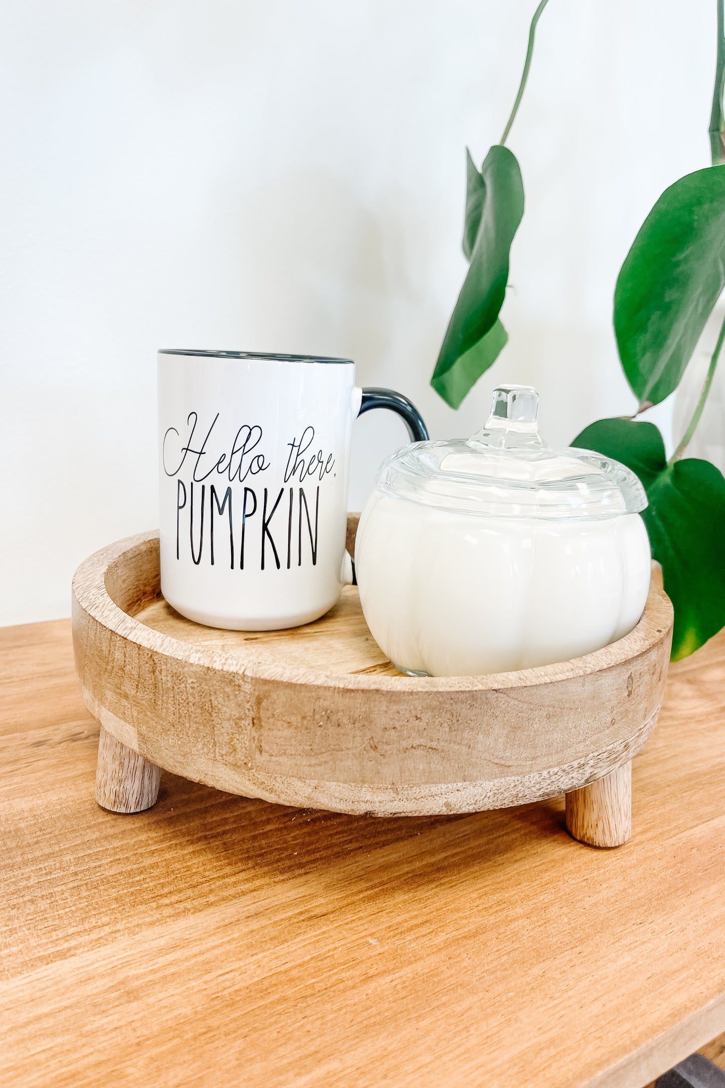 Glass Pumpkin Soy Candle – Pumpkin Spice Cake Scent