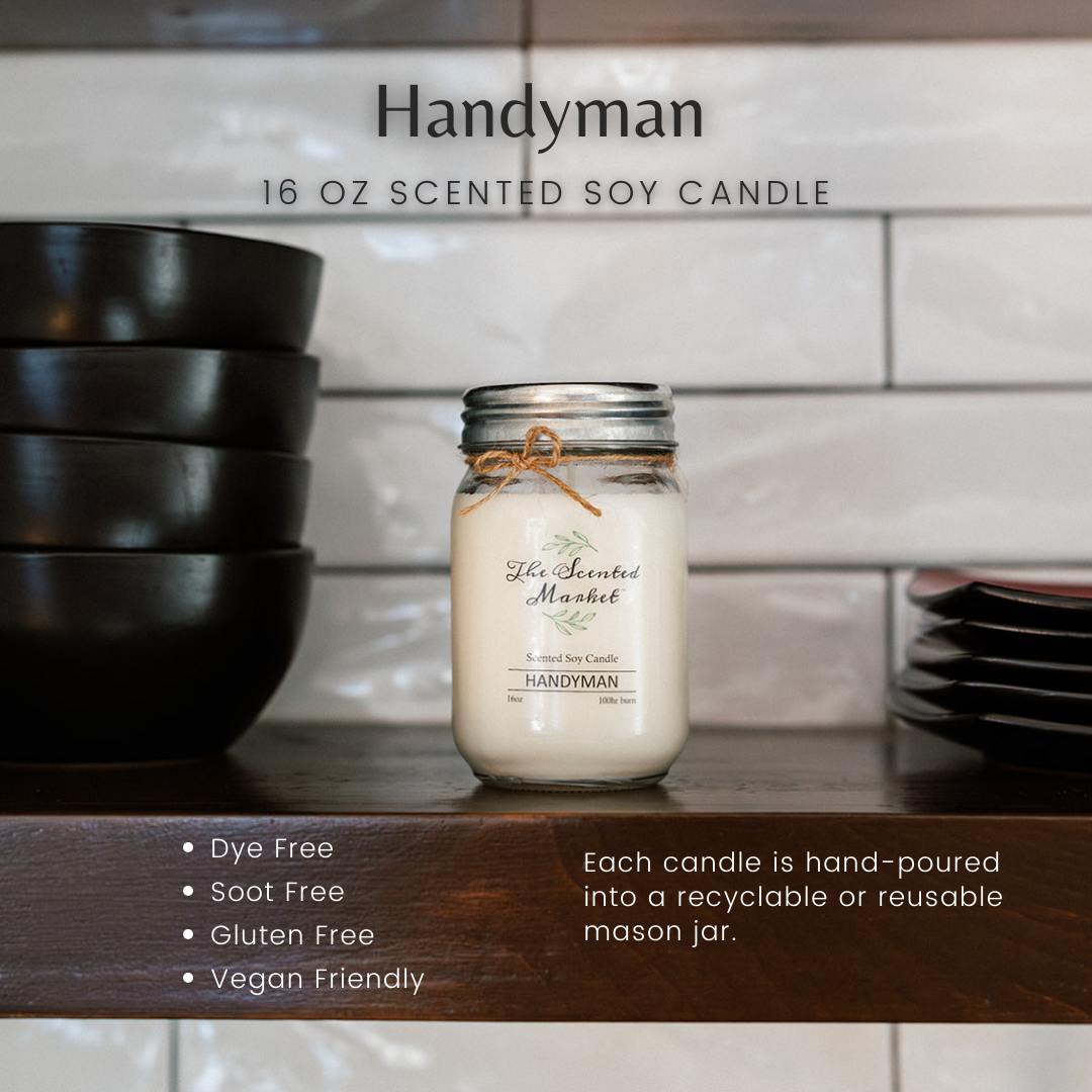 HANDYMAN Soy Wax Candle 16 oz - The Scented Market
