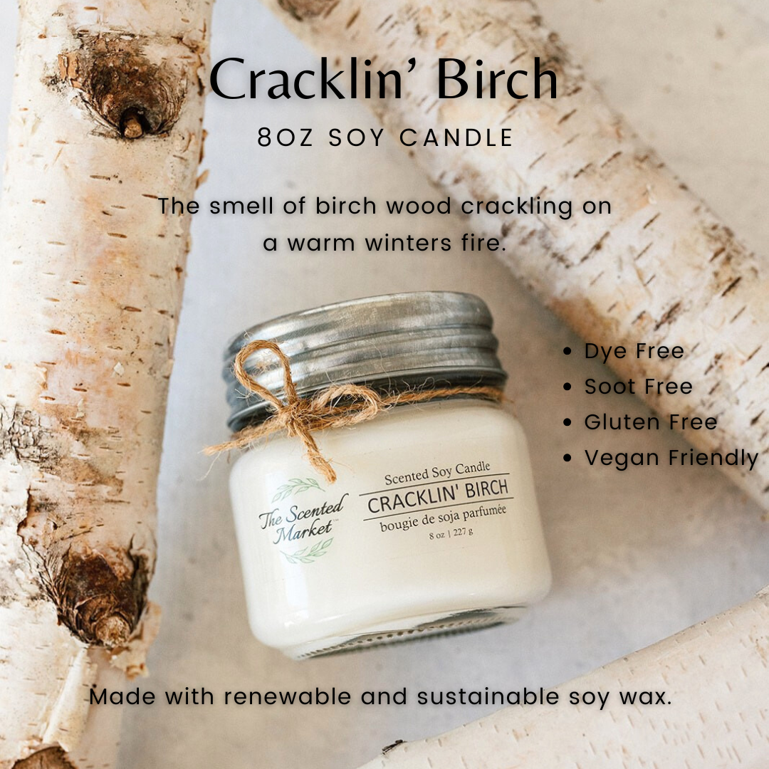CRACKLIN' BIRCH Soy Wax Candle 8 oz