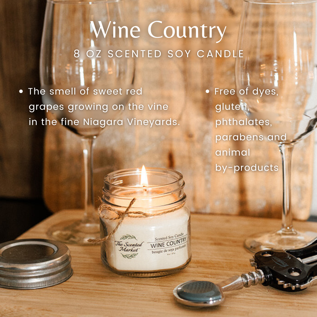 WINE COUNTRY Soy Wax Candle 8oz