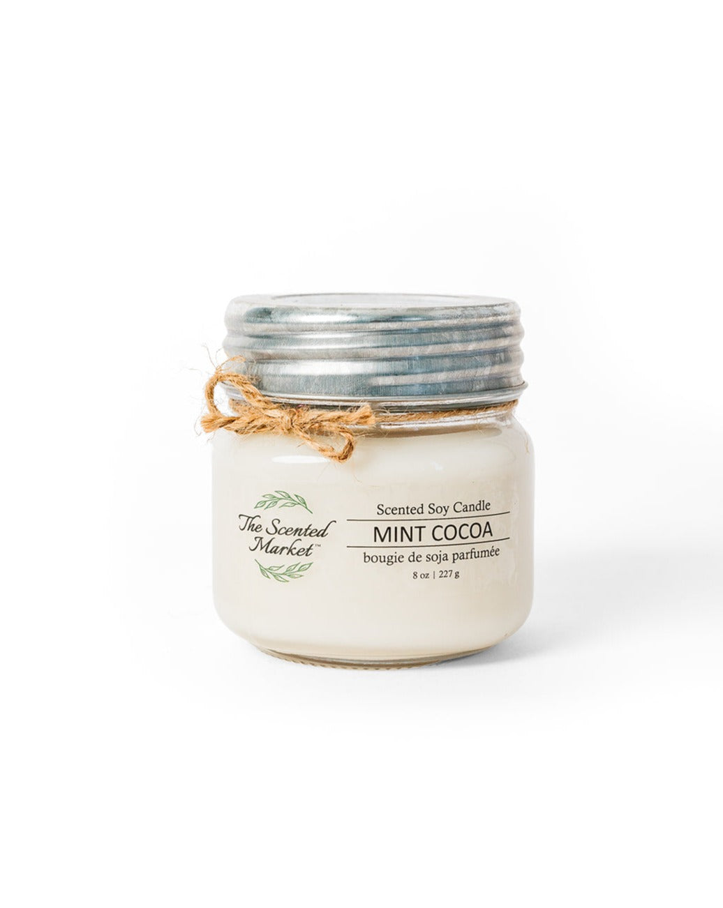 MINT COCOA Soy Wax Candle 8 oz - The Scented Market Candles