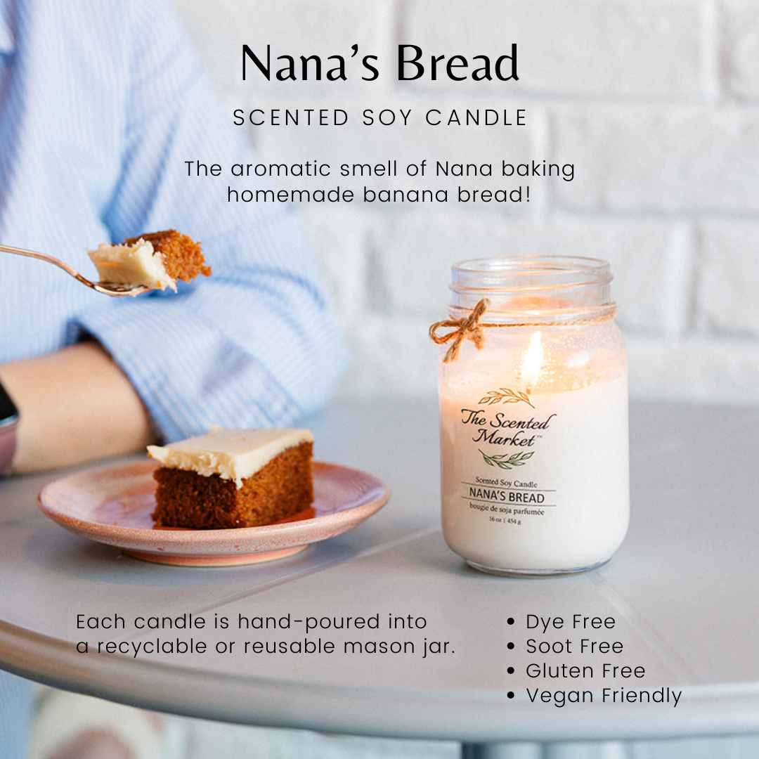 NANA'S BREAD Soy Wax Candle 8 oz - The Scented Market