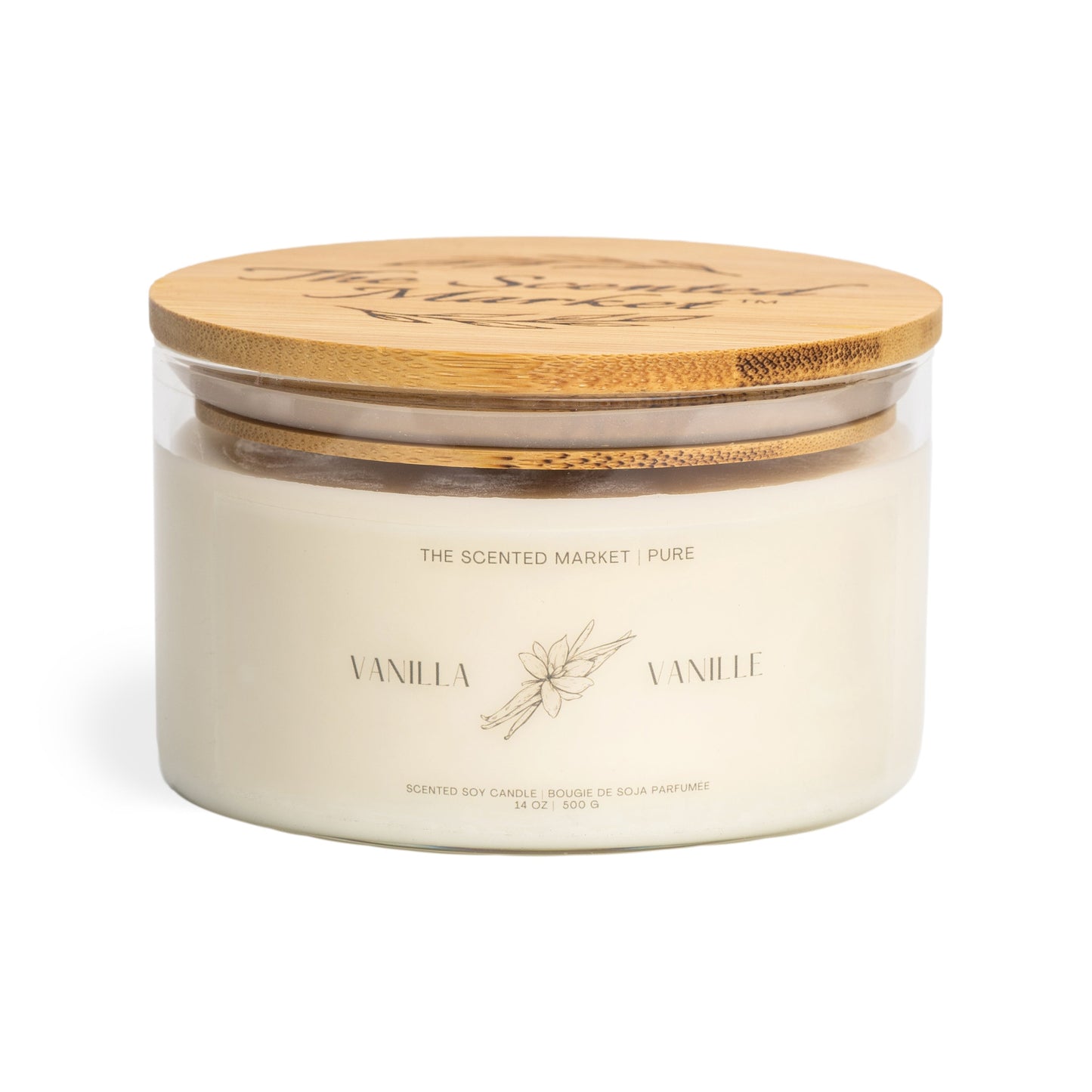 Pure VANILLA Soy Wax Candle 14 oz - The Scented Market