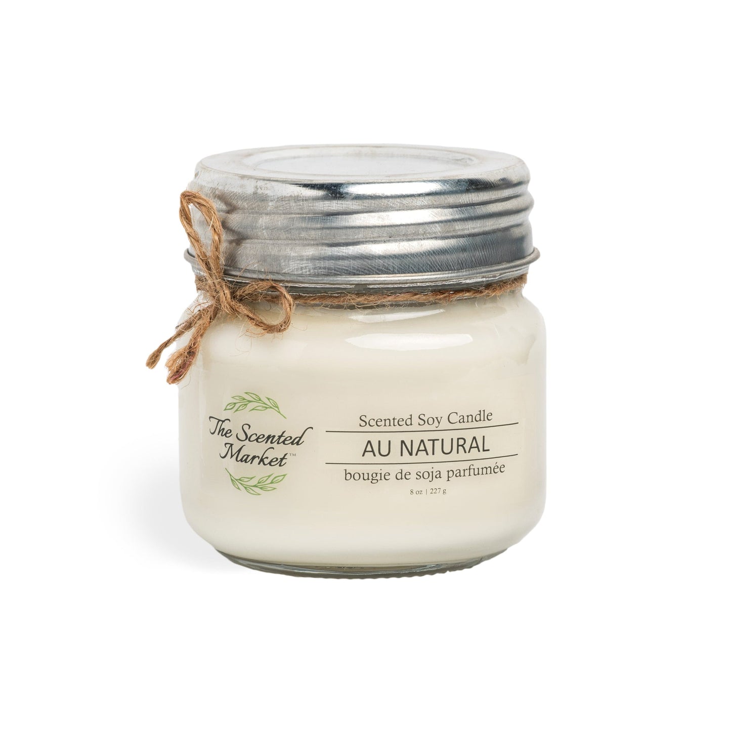 AU NATURAL / SCENT FREE Soy Wax Candle 8 oz - The Scented Market