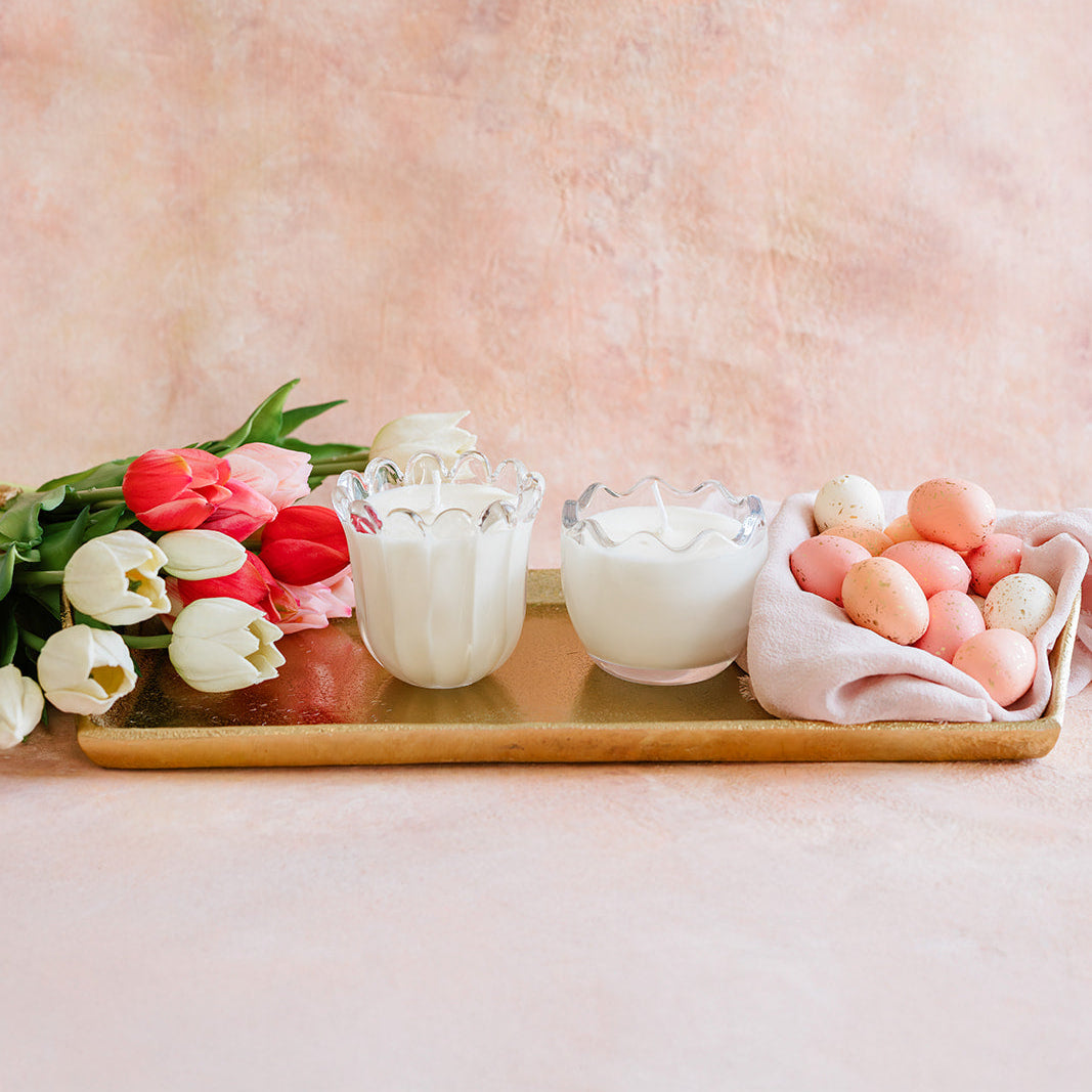 Tulip Bulb and Cracked Egg Candle Combo