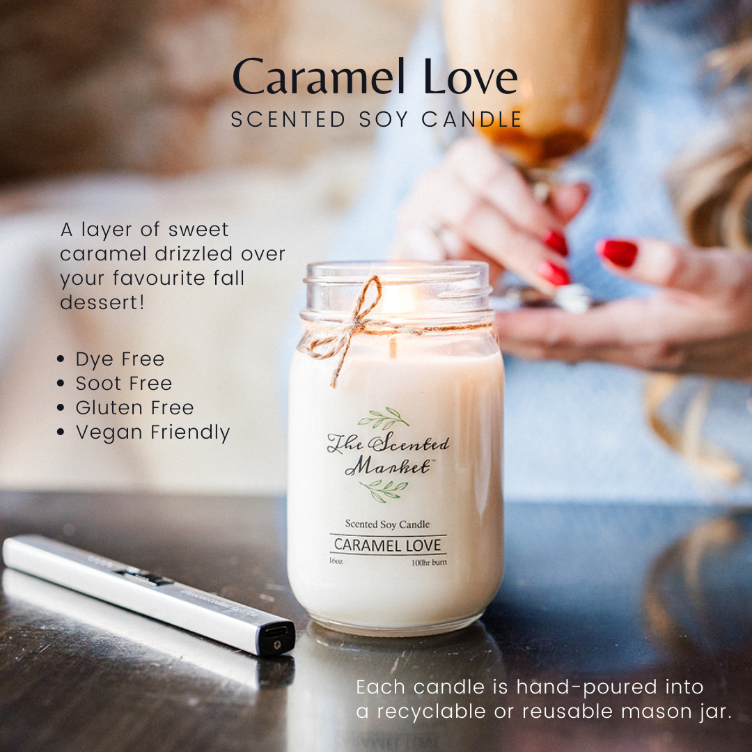 CREME CARAMEL Soy Wax Candle 16 oz - The Scented Market