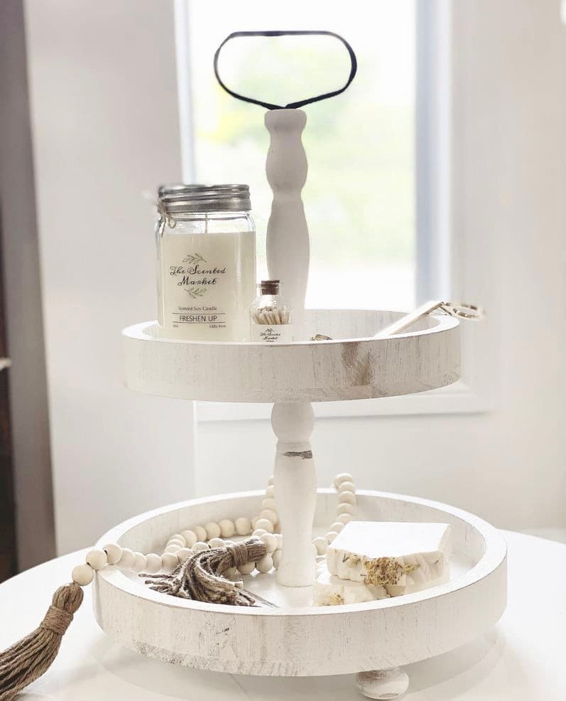 Two Tiered Tray - The Scented Market