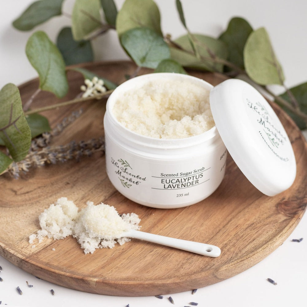 EUCALYPTUS LAVENDER Scented Sugar Scrub - The Scented Market 