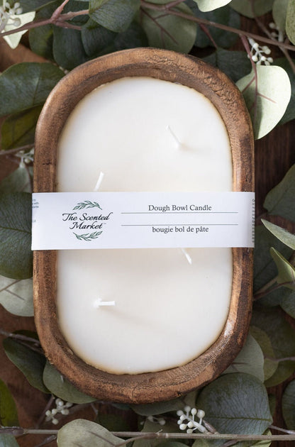 Brown Oval Dough Bowl - LAKE HURON SUNSET - The Scented Market 