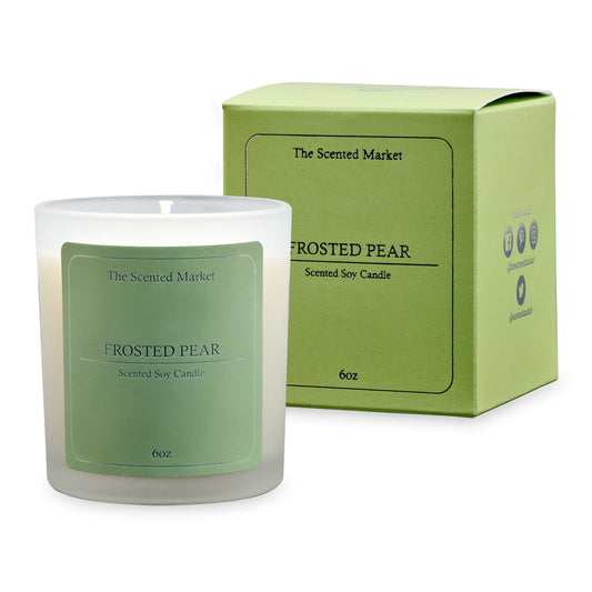 FROSTED PEAR Soy Wax Candle 6 oz - The Scented Market 