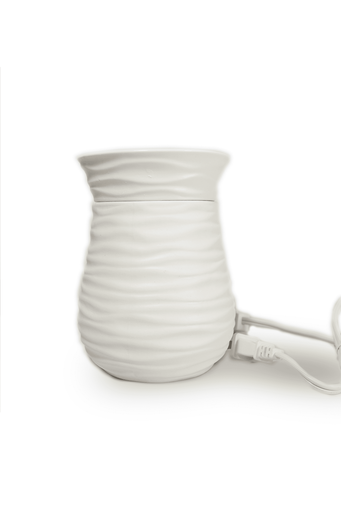 Wax Melter /  Warmer Large - Matte White Swirl - The Scented Market 