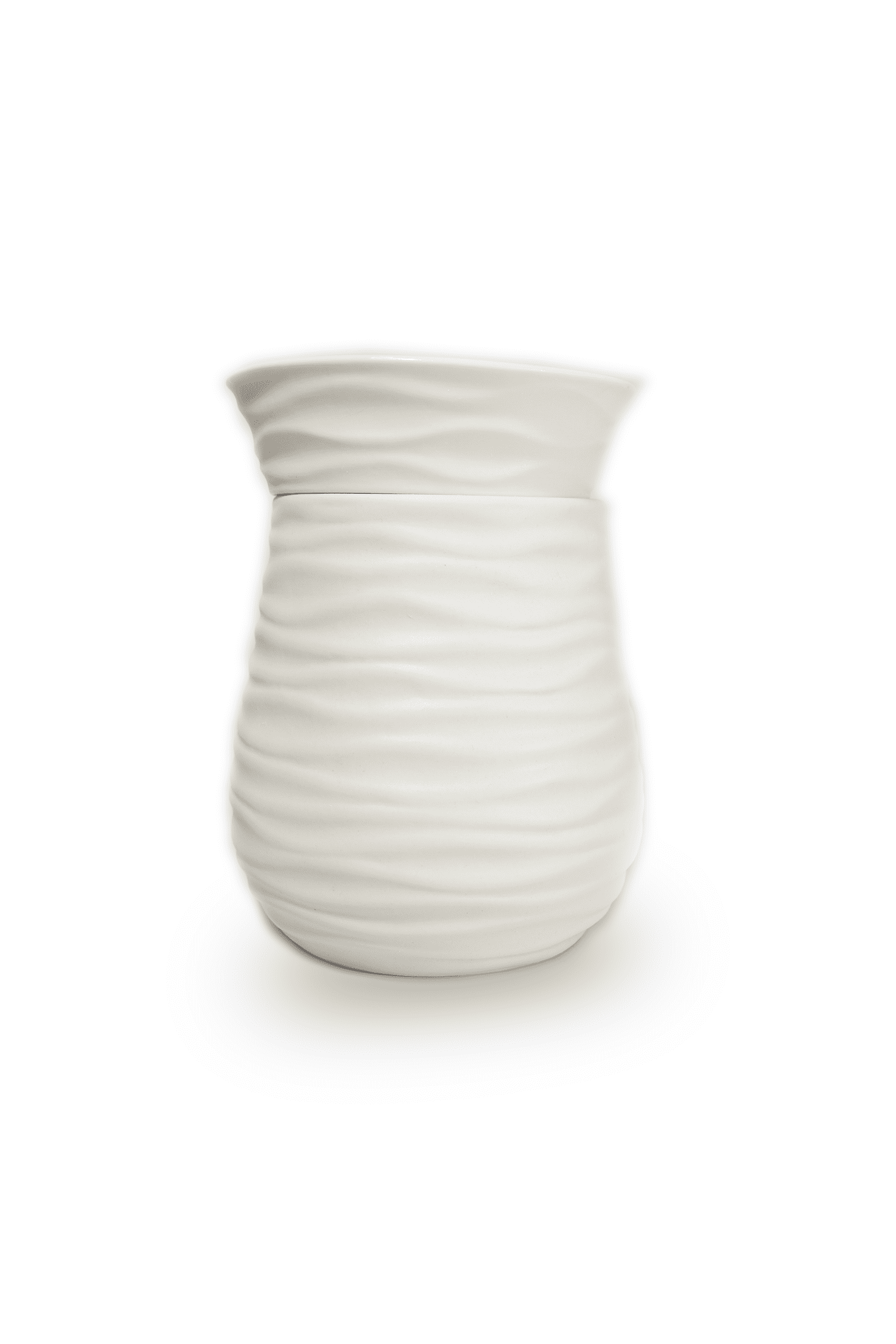 Wax Melter /  Warmer Large - Matte White Swirl - The Scented Market 