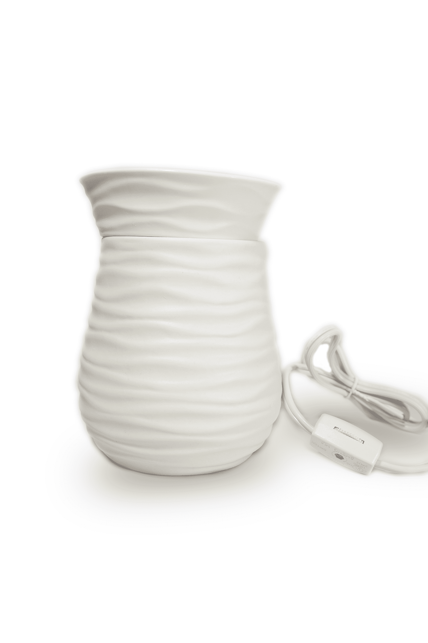 Wax Melter /  Warmer Large - Matte White Swirl - The Scented Market 