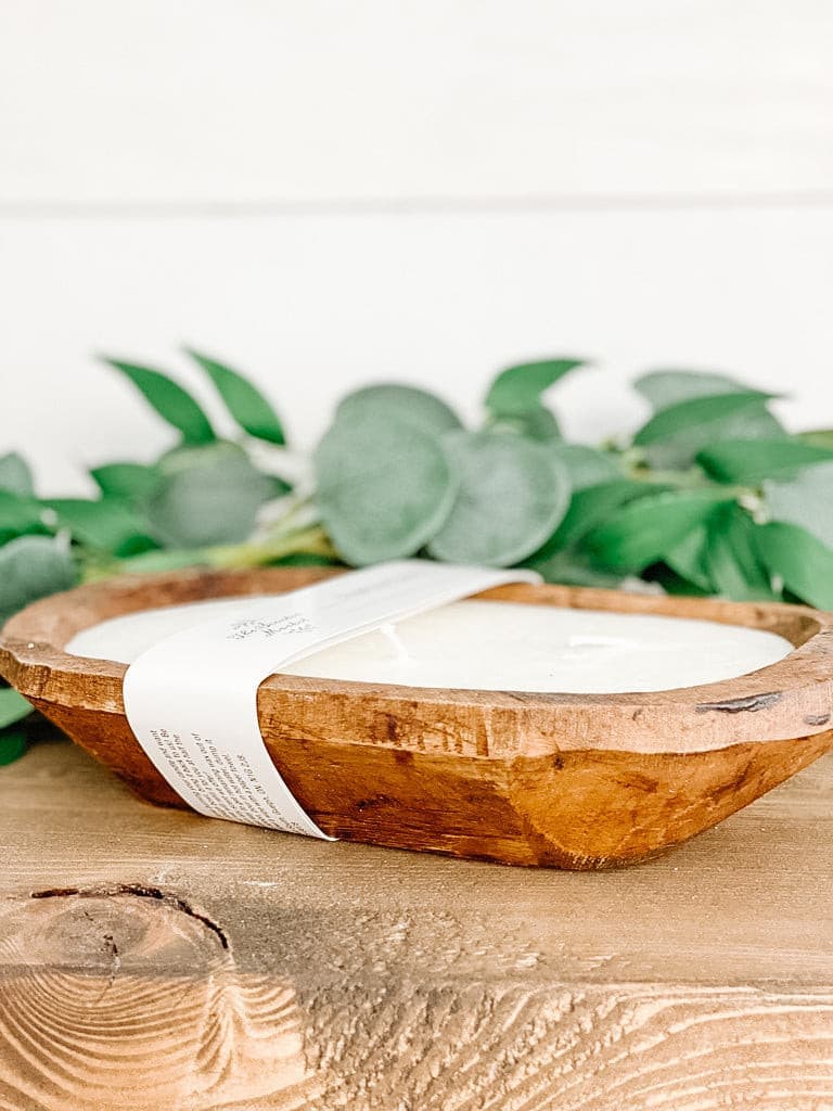 Brown Oval Dough Bowl - PEACHES - The Scented Market 