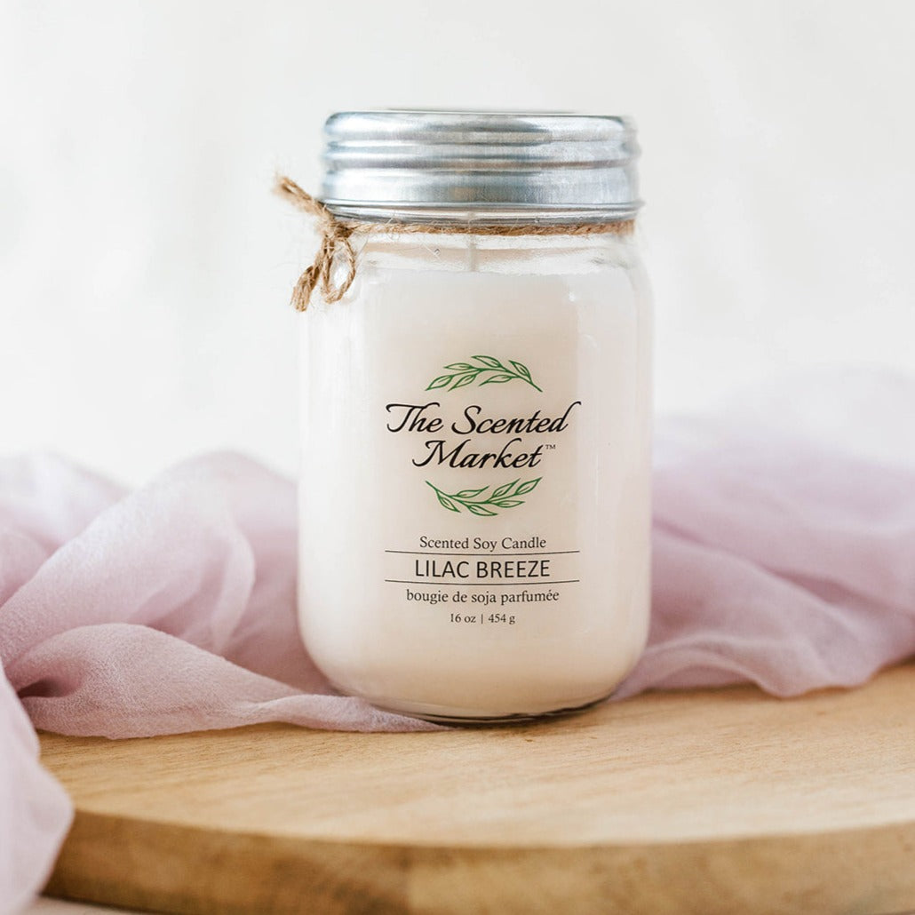 LILAC BREEZE Soy Wax Candle 16 oz - The Scented Market 
