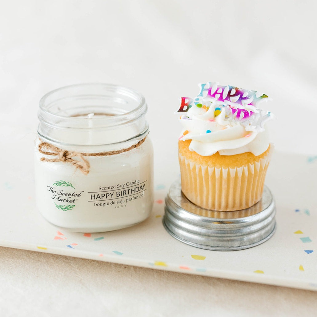 HAPPY BIRTHDAY Soy Wax Candle 8 oz - The Scented Market 