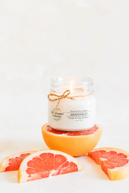 GRAPEFRUIT Soy Wax Candle 8 oz Wholesale - The Scented Market 