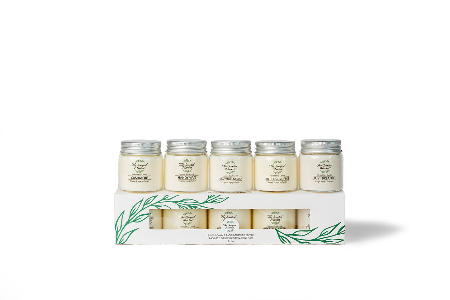 Signature Candle Sample 5-Pack – Best-Selling Scents, Clean Soy Wax