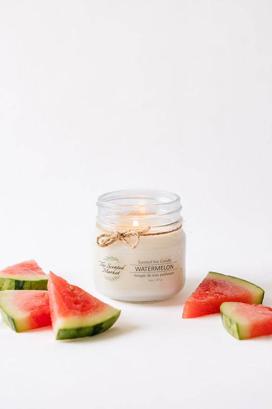 Watermelon Soy Wax Candle 8 oz - The Scented Market 
