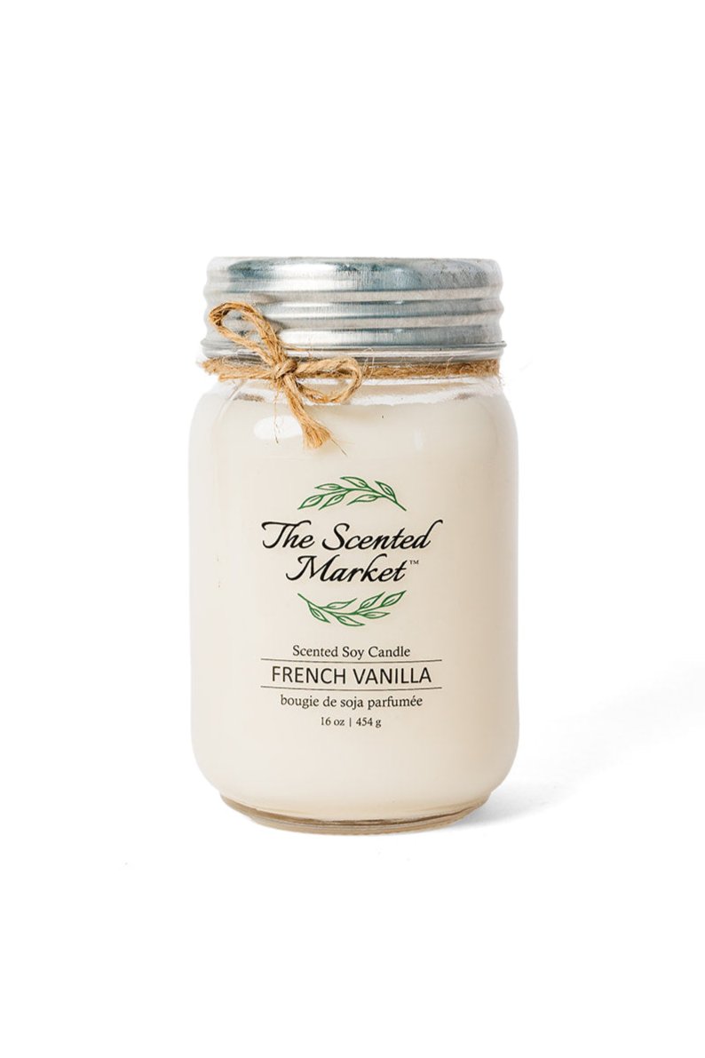 FRENCH VANILLA Soy Wax Candle 16 oz - The Scented Market 