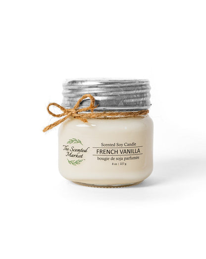 FRENCH VANILLA Soy Wax Candle 8 oz - The Scented Market 