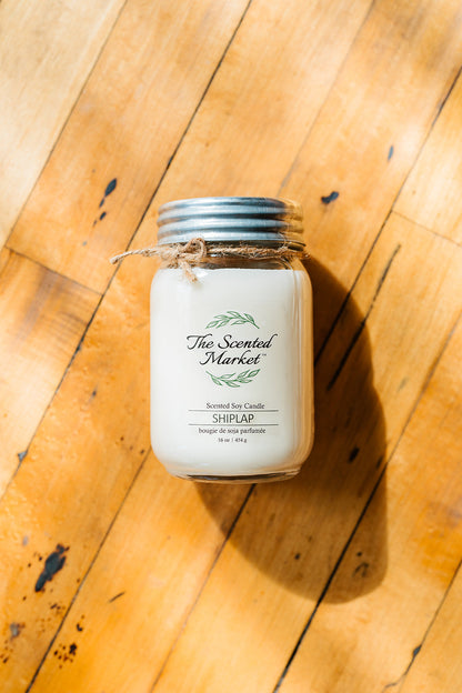 SHIPLAP Soy Wax Candle 16 oz - The Scented Market 