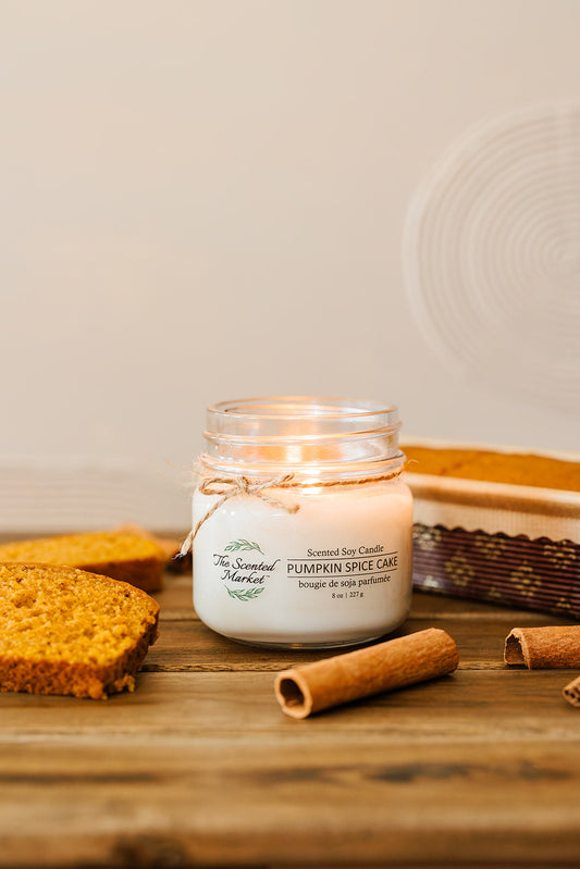 PUMPKIN SPICE CAKE Soy Wax Candle 8 oz - Scent of October