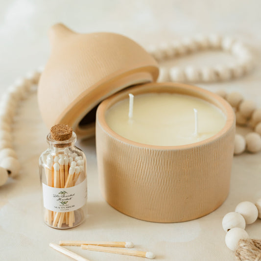 Clay Collection - CREAM Soy Wax Candle - The Scented Market 