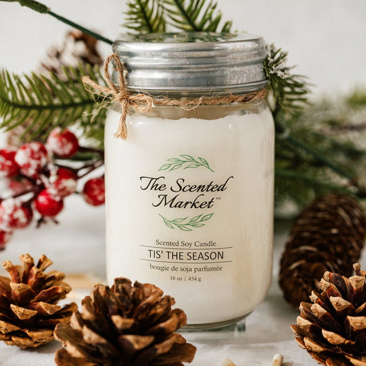 TIS' THE SEASON Soy Wax Candle 16 oz - The Scented Market 