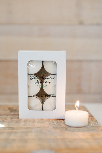 Customizable Scented Tea Lights – Hand-Poured Soy Wax Candles