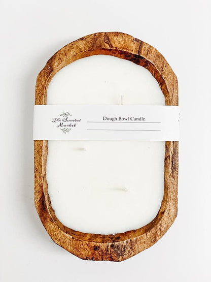 Brown Oval Dough Bowl - CASHMERE - The Scented Market  Candles   