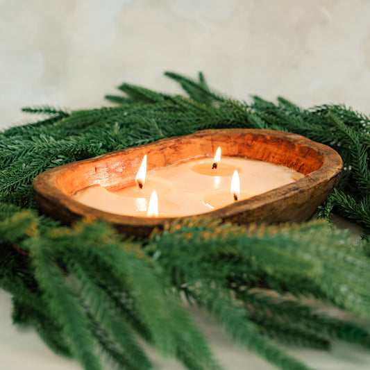 Brown Oval Dough Bowl - TIS' THE SEASON - The Scented Market  Candles   