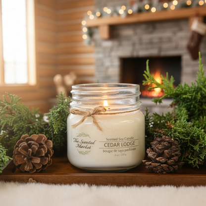 CEDAR LODGE - Scent of the Month December - The Scented Market  Candles   
